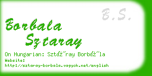 borbala sztaray business card